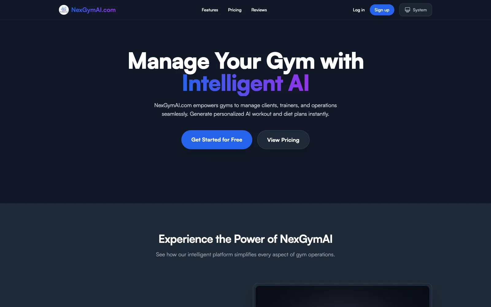 NexGymAI.com preview
